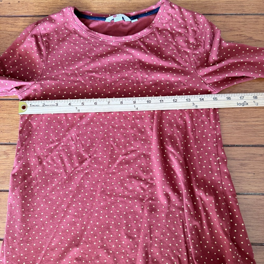 Boden Womens XS Polka Dot Long Sleeve Top Casual Cotton Modal Crewneck Shirt - Picture 6 of 6